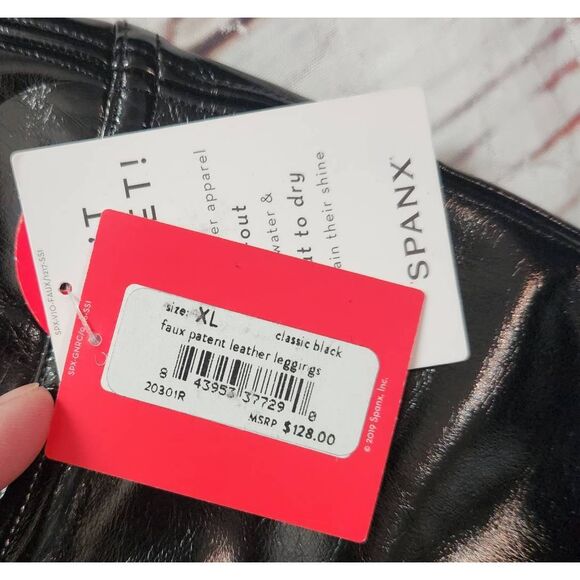 Spanx Faux Patent Leather Leggings Size XL NWT - Picture 7 of 7